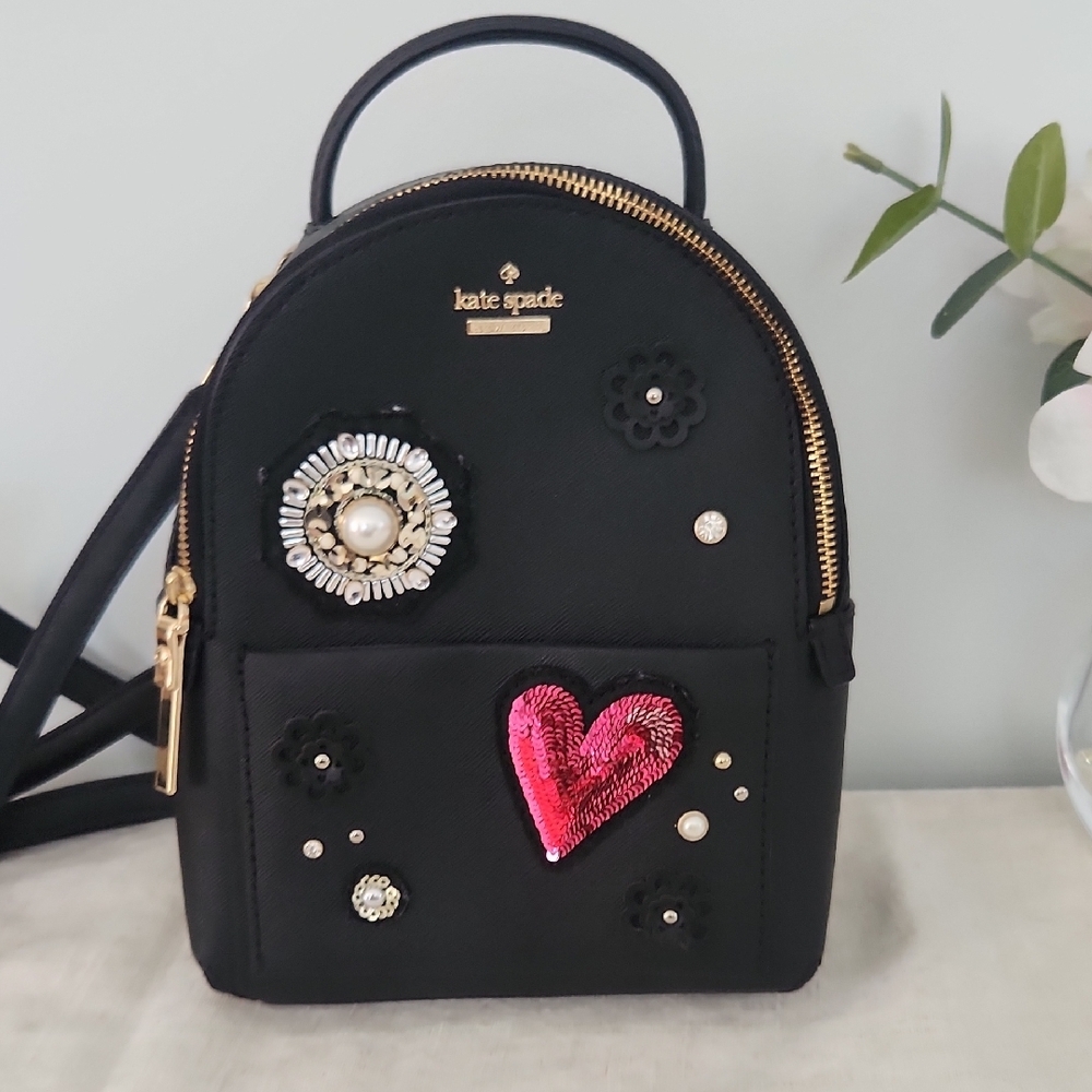 Kate Spade New York Finer Things Merry Mini Backpack Crossbody